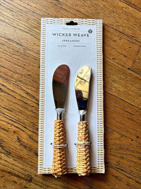 Twos Company Wicked Weave Spreaders Brown & Gold Spreaders NWT